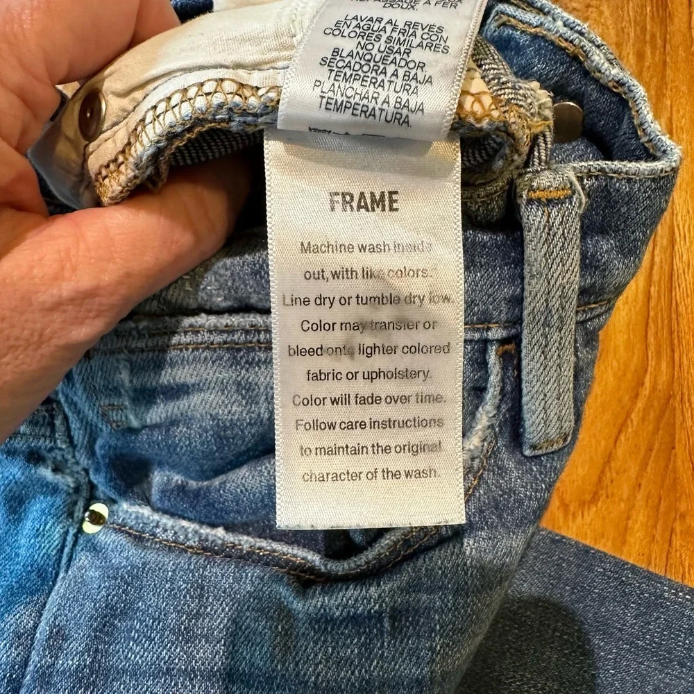 Frame Women’s Le High Straight Leg‎ Merriweather Distressed Denim Jeans